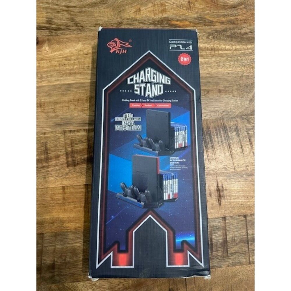 KJH Game Console Charging Stand Cooling Fan Controller Docks Compatible with PS4
